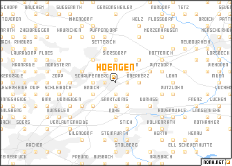 map of Hoengen