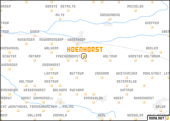 map of Hoenhorst