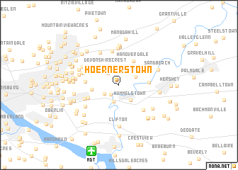 map of Hoernerstown