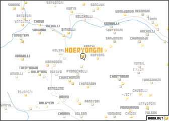 map of Hoeryong-ni