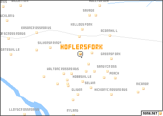 map of Hoflers Fork