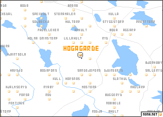 map of Högagärde