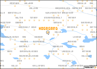 map of Högagård