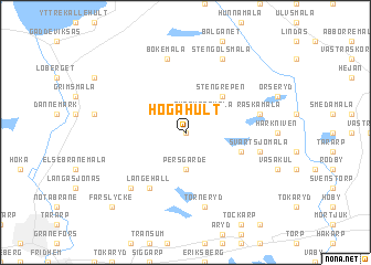 map of Högahult