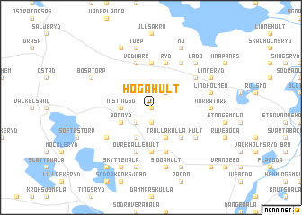 map of Högahult