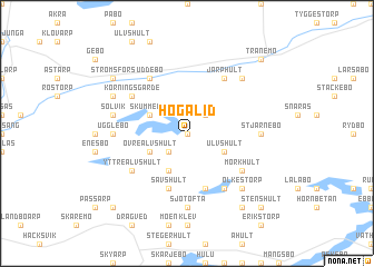 map of Högalid