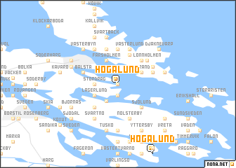 map of Högalund