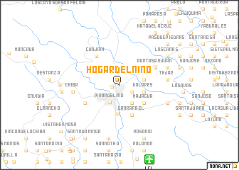 map of Hogar del Niño