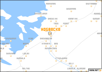 map of Högbacka