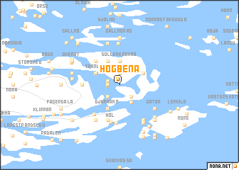 map of Högbena
