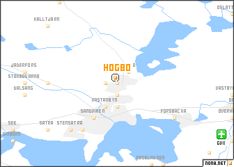 map of Högbo