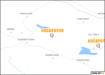map of Högbränna
