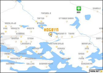 map of Högbyn