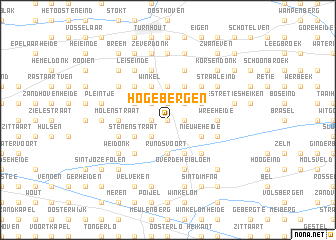 map of Hoge Bergen