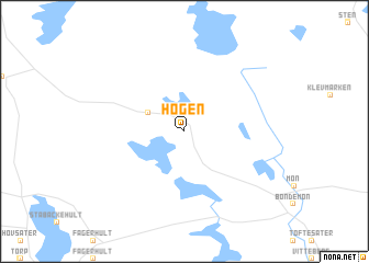 map of Högen
