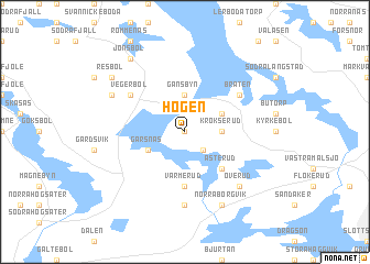 map of Högen