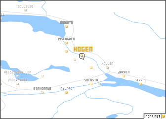 map of Högen