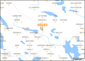 map of Högen