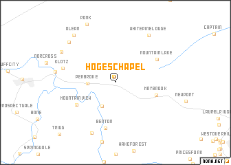 map of Hoges Chapel