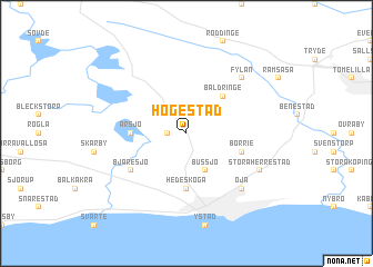 map of Högestad