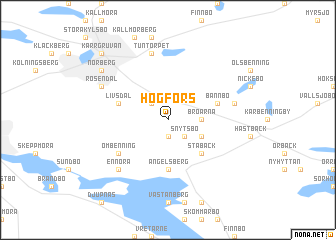 map of Högfors