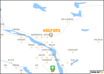 map of Högfors