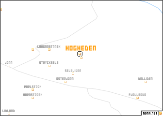 map of Högheden