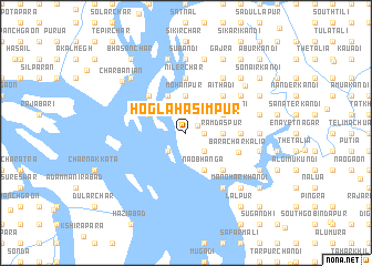 map of Hogla Hāsimpur