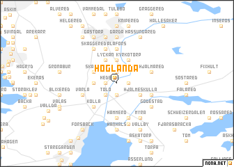 map of Höglanda