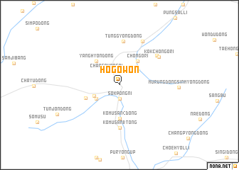 map of Hŏgowŏn