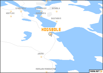 map of Högsböle