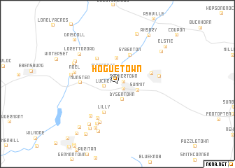 map of Hoguetown