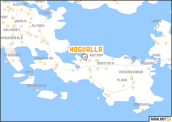 map of Högvalla