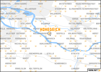 map of Hohedeich