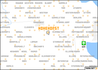 map of Hohehorst