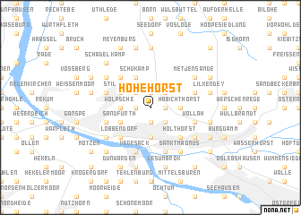 map of Hohehorst