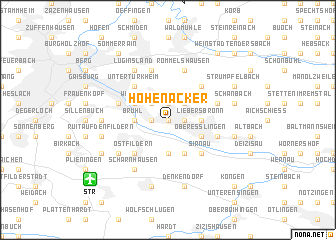 map of Hohenacker