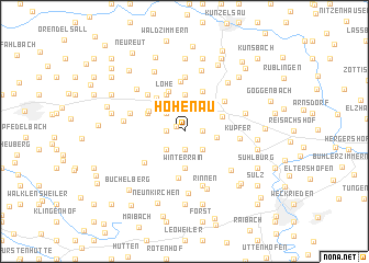 map of Hohenau