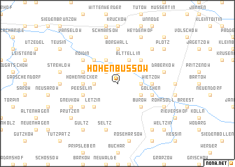 map of Hohenbüssow