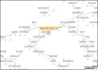 map of Hoheneck