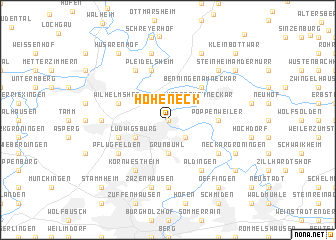 map of Hoheneck