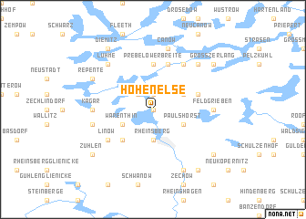 map of Hohenelse