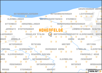 map of Hohenfelde