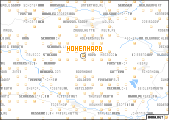 map of Hohenhard