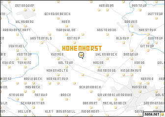 map of Hohenhorst