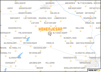 map of Hohenjesar