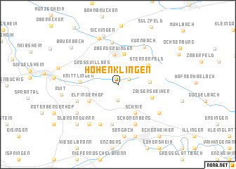 map of Hohenklingen