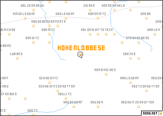 map of Hohenlobbese