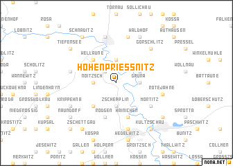 map of Hohenprießnitz