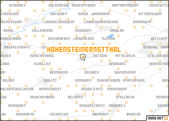 map of Hohenstein-Ernstthal